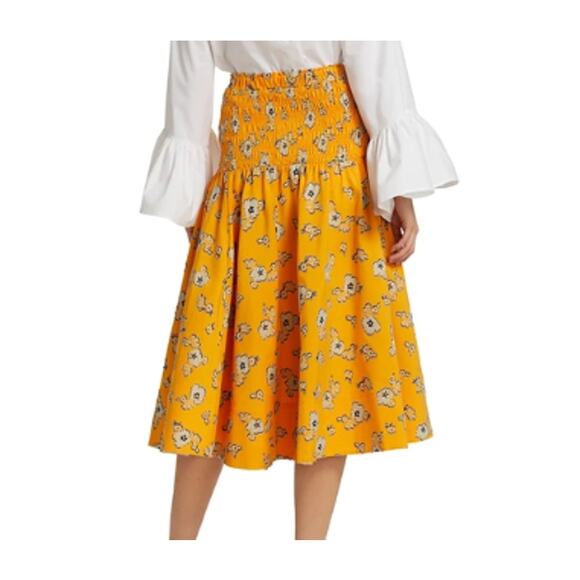 Tanya Taylor Lyla Floral Smocked Midi Skirt Medium - Picture 3 of 13